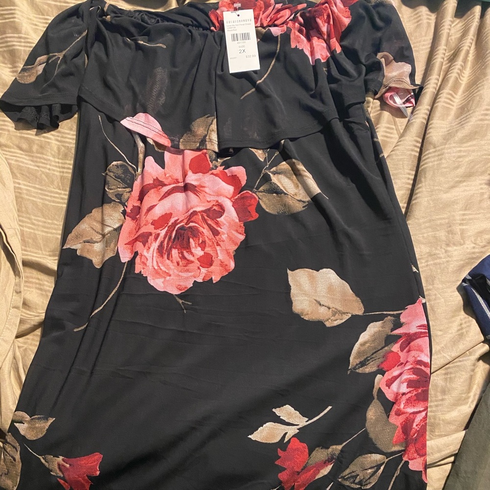 Black floral dress